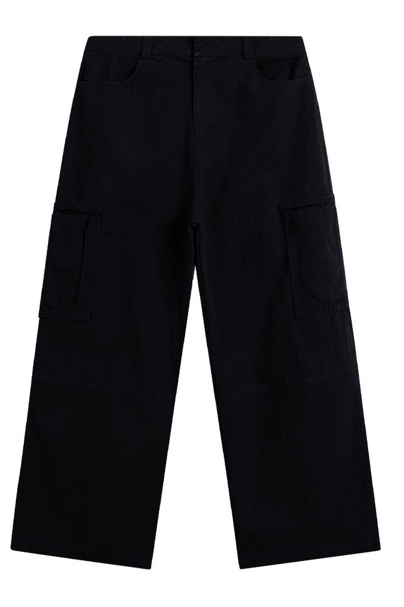 Distressed Side Pocket Cargo Pants