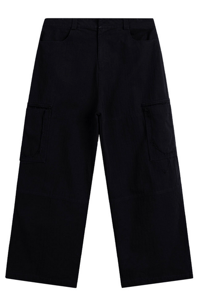 Distressed Side Pocket Cargo Pants