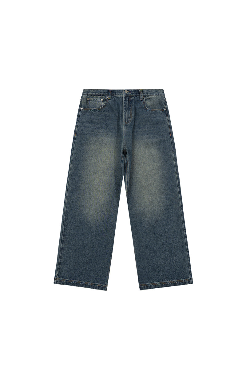 Washed Straight Jeans