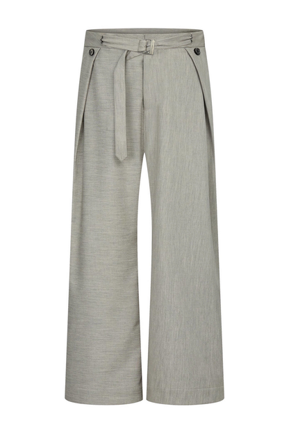 Pleated Linen Wide Pants