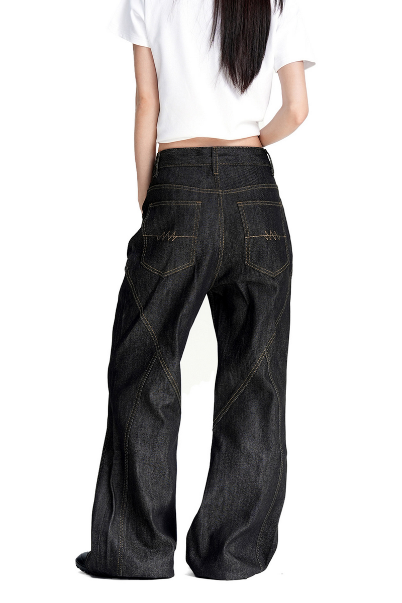 Deconstructed Raw Denim Jeans