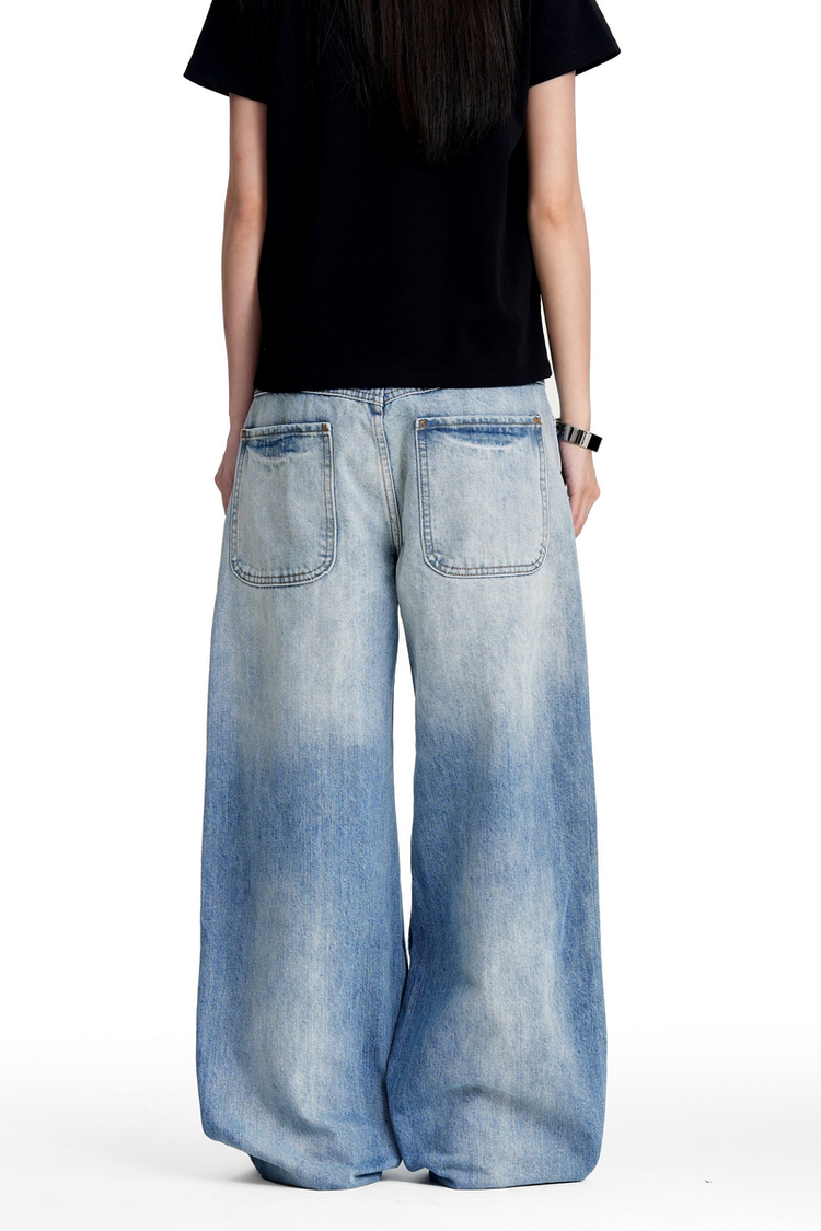 Faded Washed Bootcut Jeans — Trenqor Basics — view 5