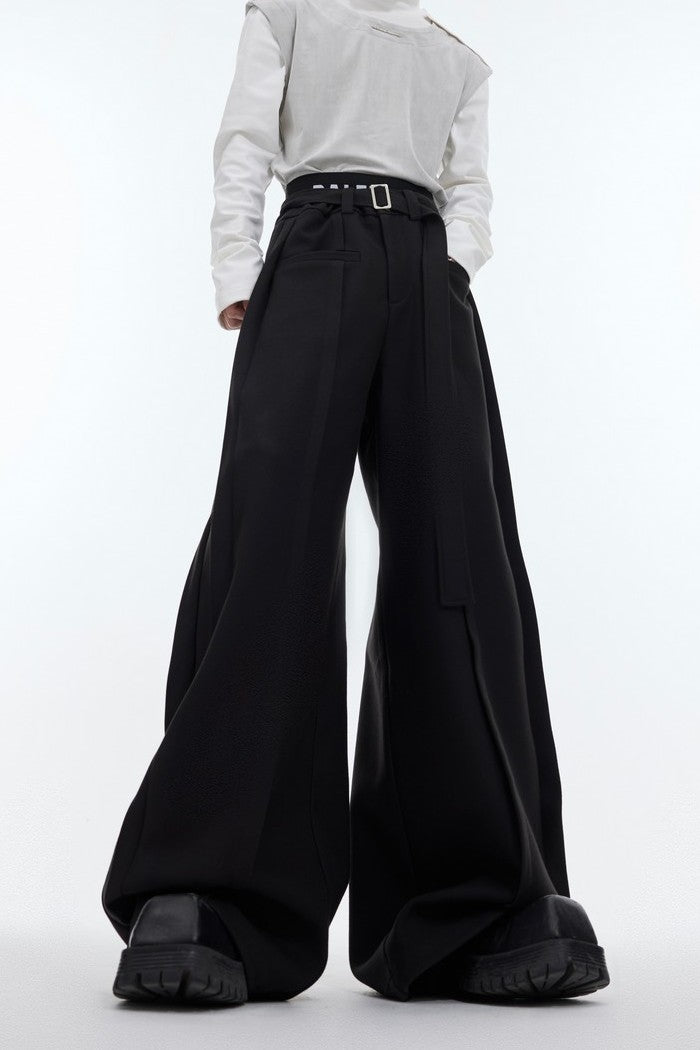 Drape Wide Leg Formal Trousers — Argue Culture — view 4