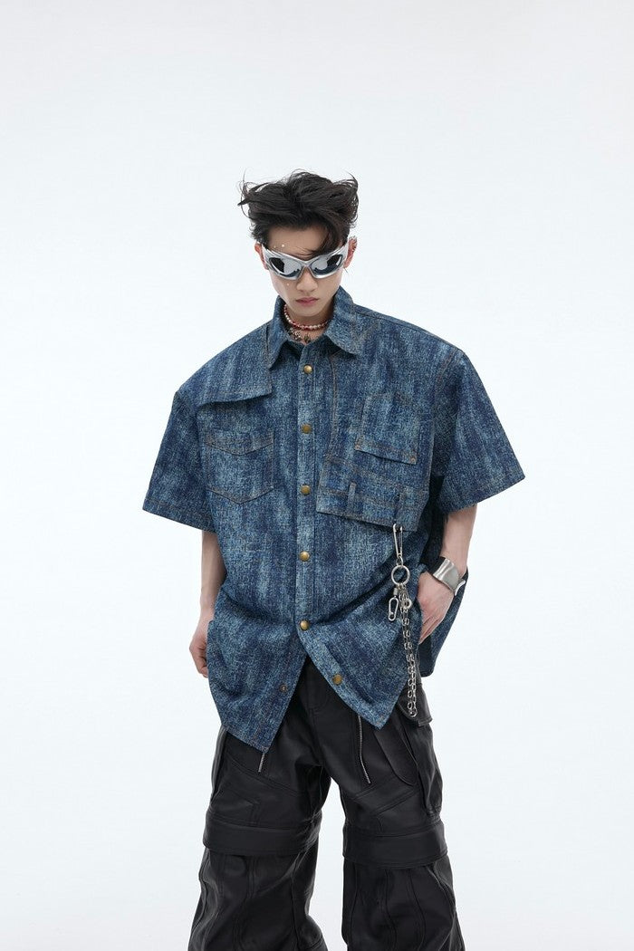 Old Washed Retro Denim Shirt — Argue Culture