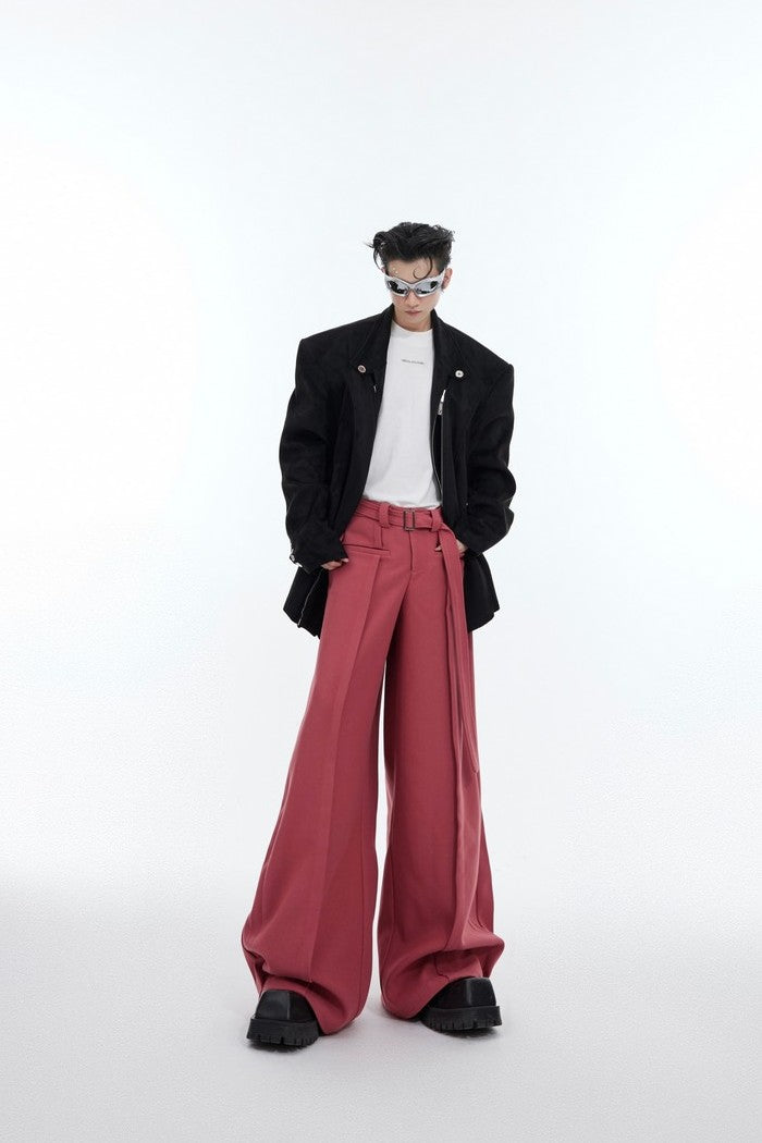 Drape Wide Leg Formal Trousers — Argue Culture — view 3