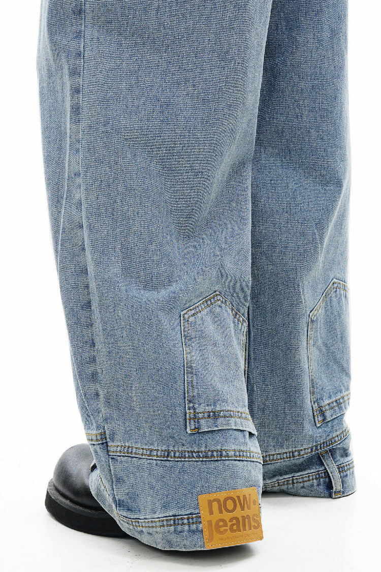 Inverted Washed Wide-Leg Jeans — Trenqor Basics