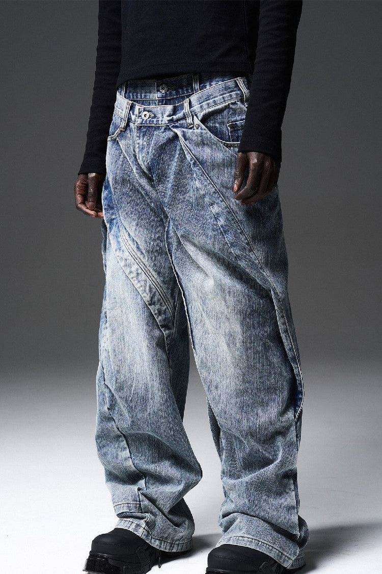 BNP x Black8 Twisted Layered Jeans — Blind/No Plan — view 2