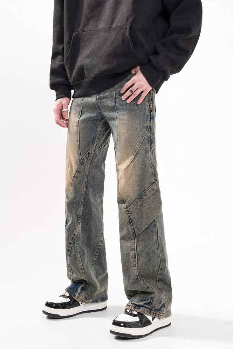 Heavy Wash Loose Jeans — Trenqor Basics — view 2