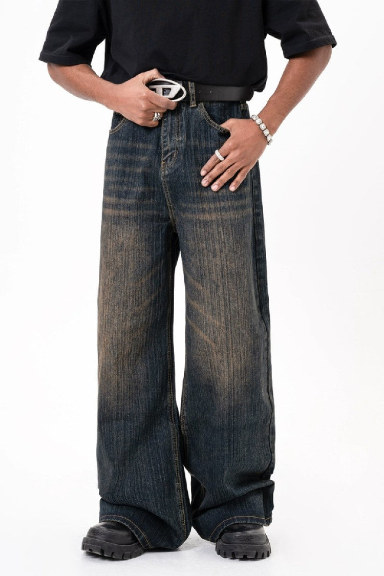 Oversized Washed Retro Jeans — Trenqor Basics — view 3