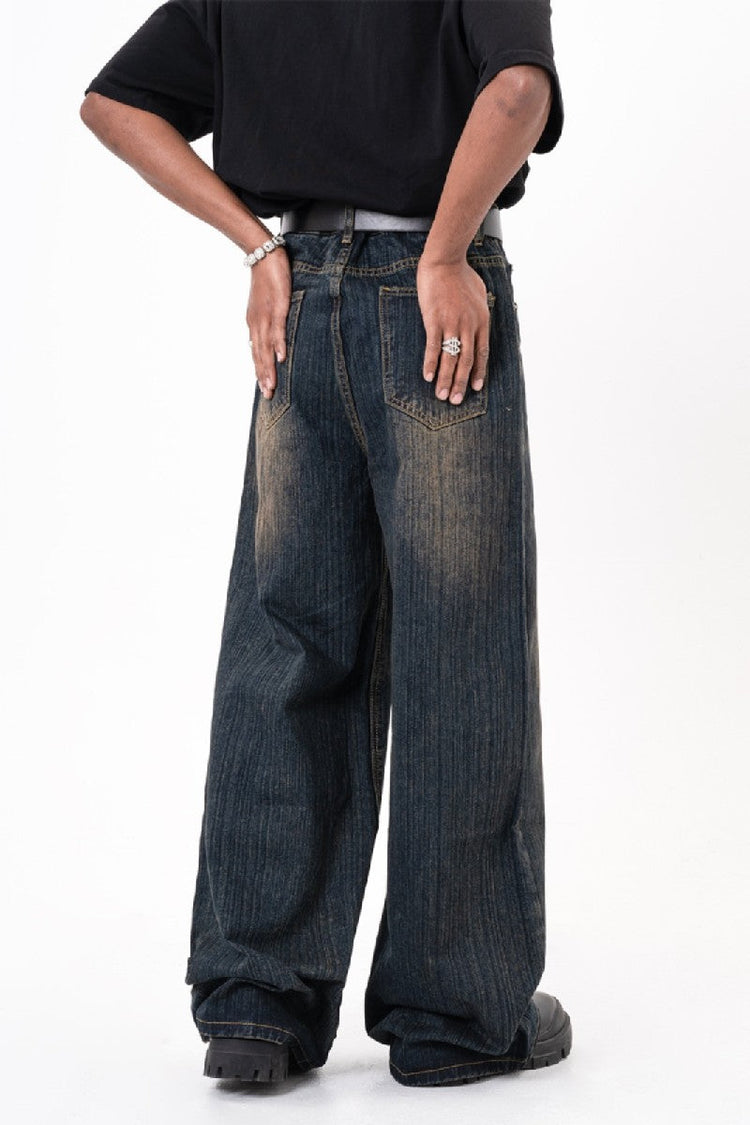 Oversized Washed Retro Jeans — Trenqor Basics — view 4