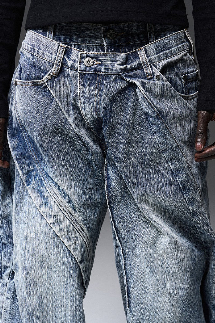 BNP x Black8 Twisted Layered Jeans — Blind/No Plan — view 3