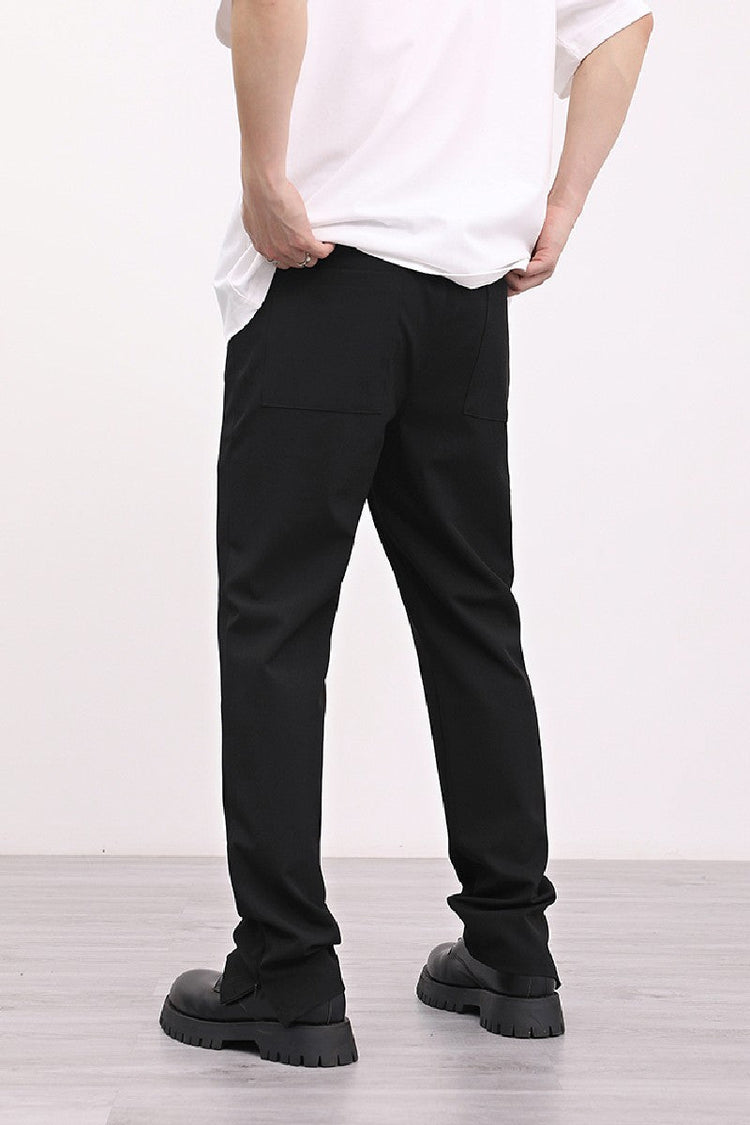 Drawstrings Straight Trousers — Trenqor Basics — view 2