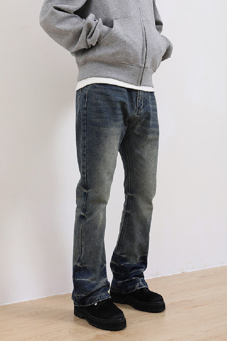 Washed Flared Jeans — Trenqor Basics — view 4