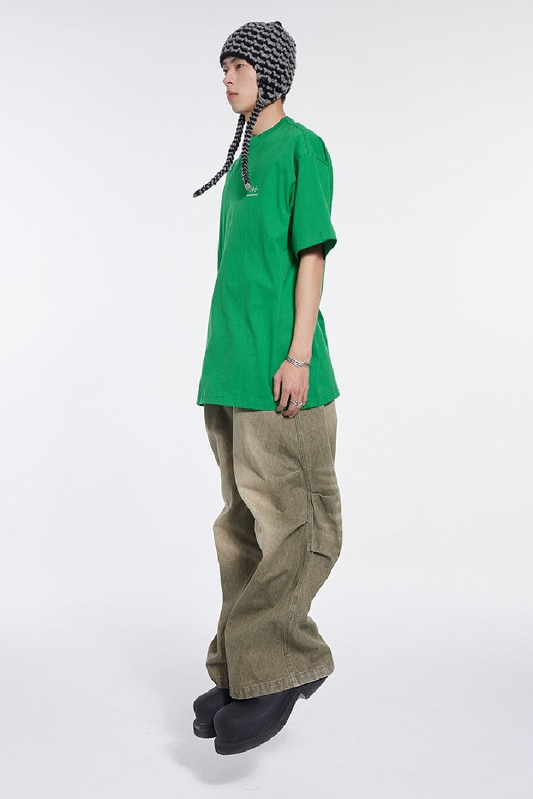 Pleated Washed Oversized Jeans — Whistlehunter — view 5