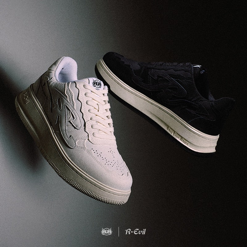 R-Evil Suede White Sneakers