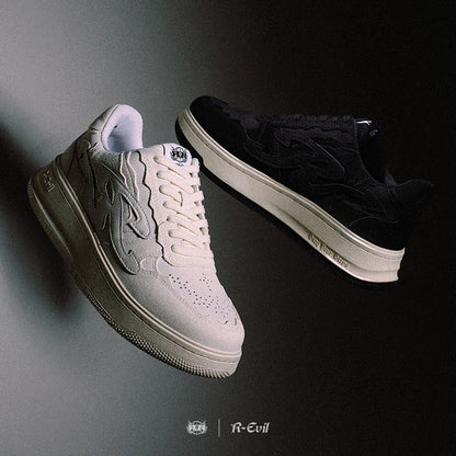 R-Evil Suede White Sneakers