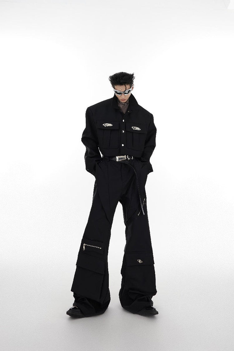 Flared Multi Pocket Trousers — Argue Culture — view 3