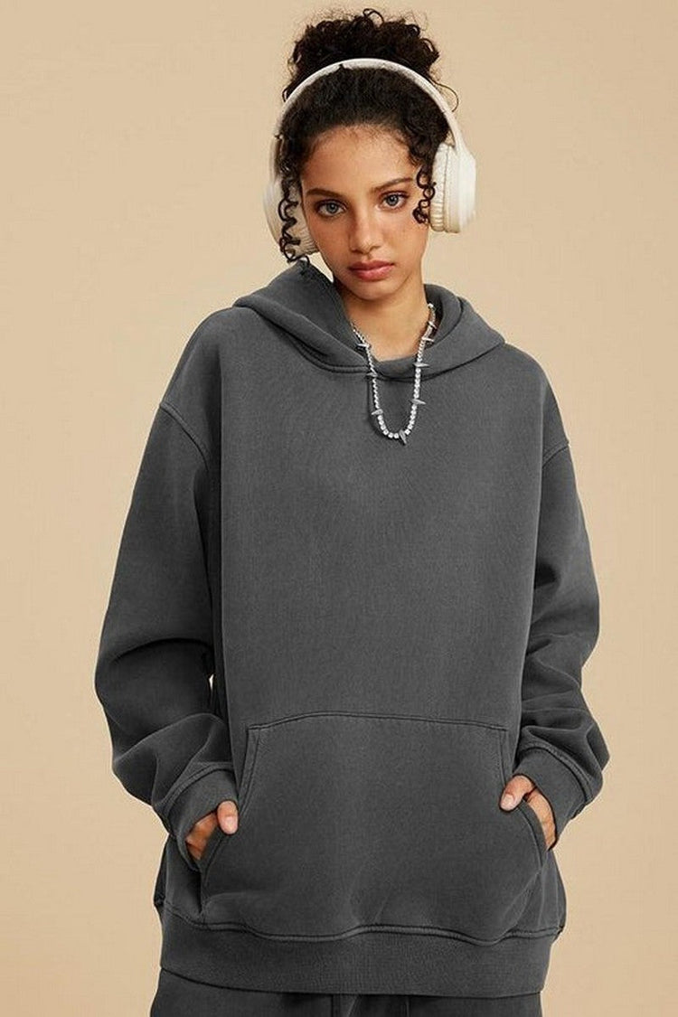 355G Washed Fleece Hoodie — Bethrived — view 8
