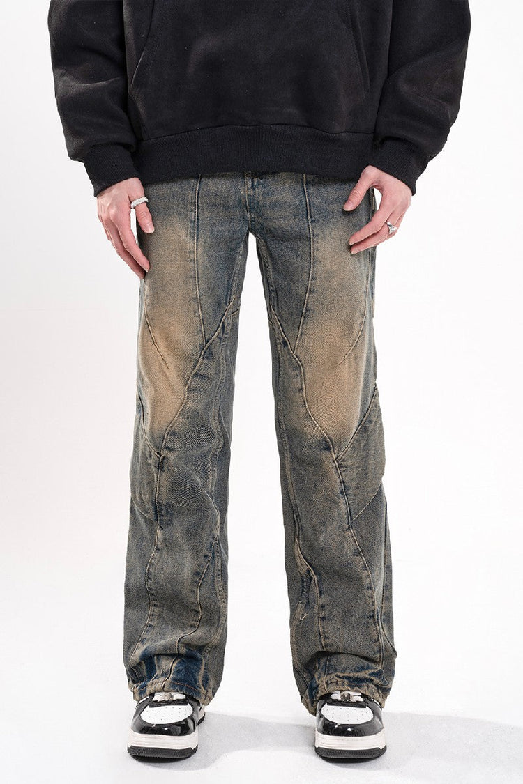 Heavy Wash Loose Jeans — Trenqor Basics