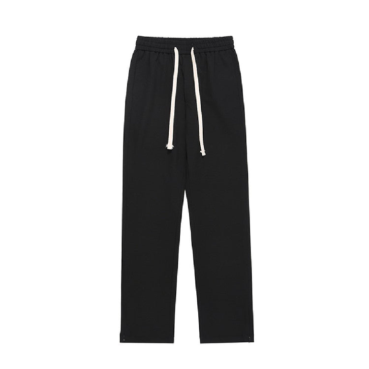 Drawstrings Straight Trousers — Trenqor Basics — view 6