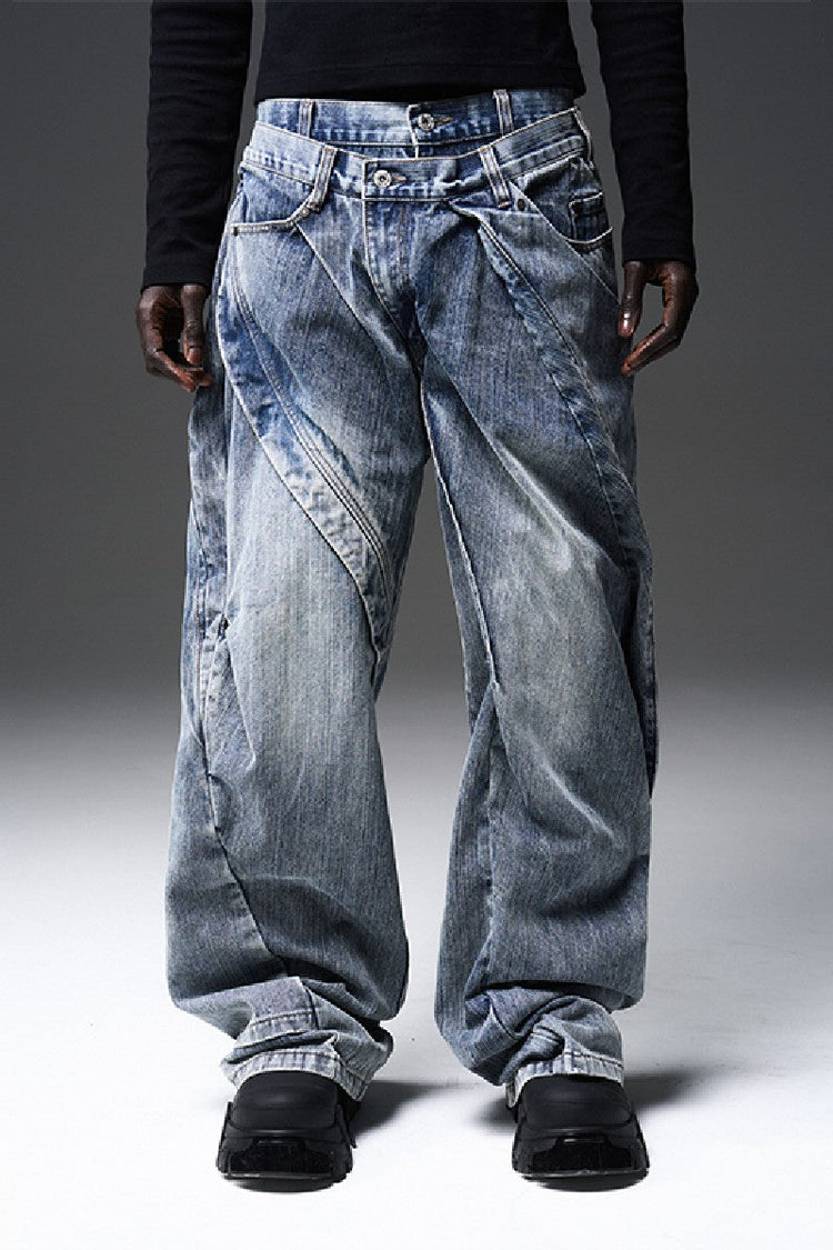 BNP x Black8 Twisted Layered Jeans — Blind/No Plan