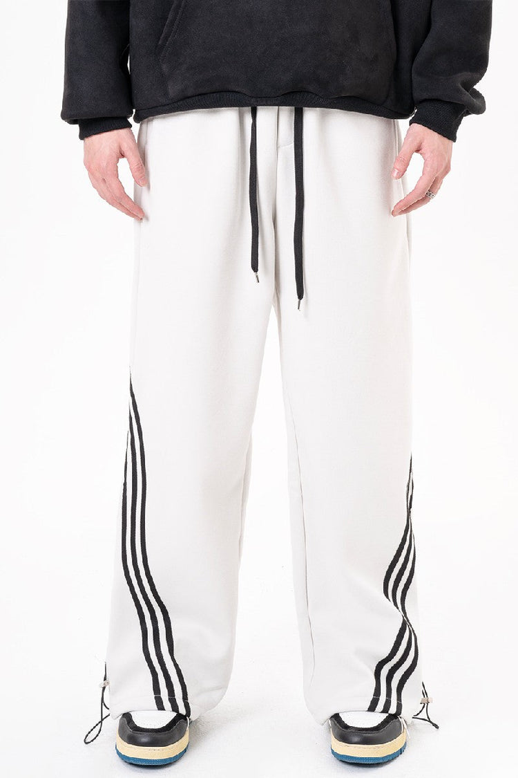 Irregular Striped Sweatpants — Trenqor Basics — view 3