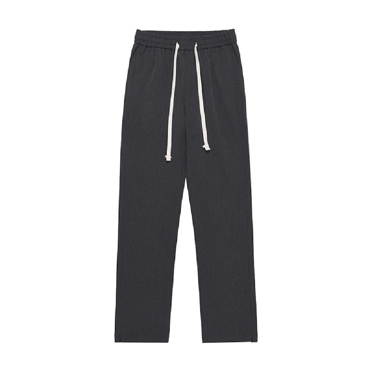 Drawstrings Straight Trousers — Trenqor Basics — view 7